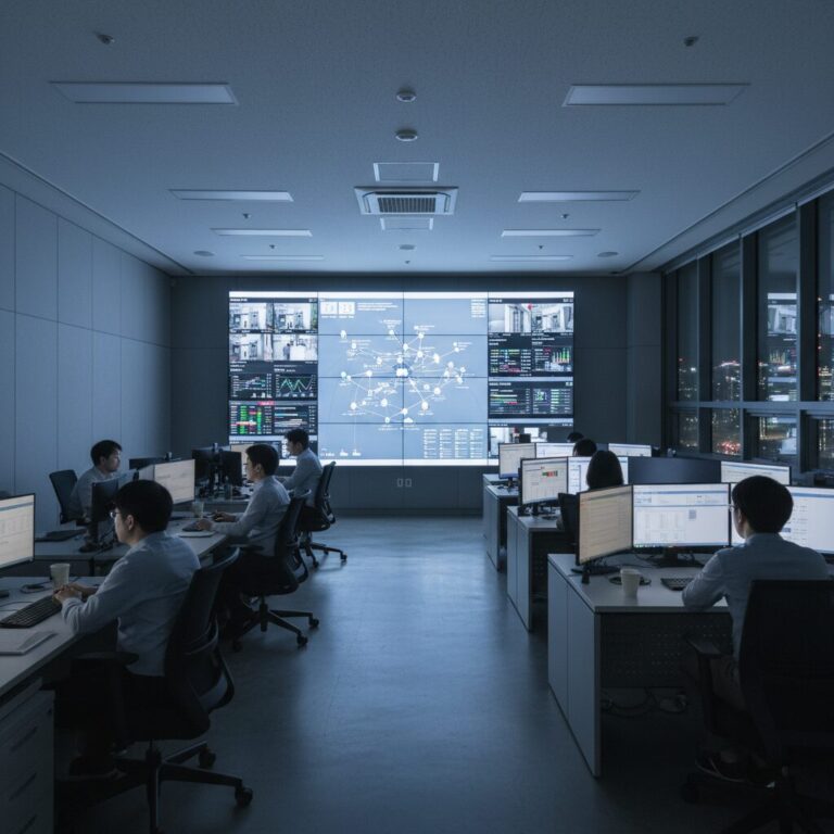 AI 고독사 예방 시스템 관제센터 내부 모습