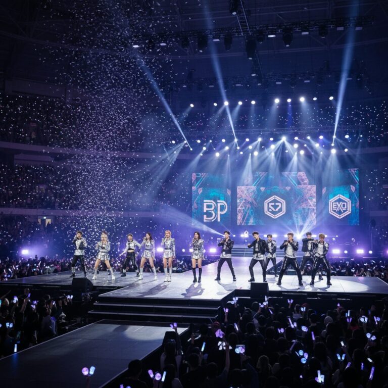 2026년 1월 컴백하는 블랙핑크와 엑소 무대 사진