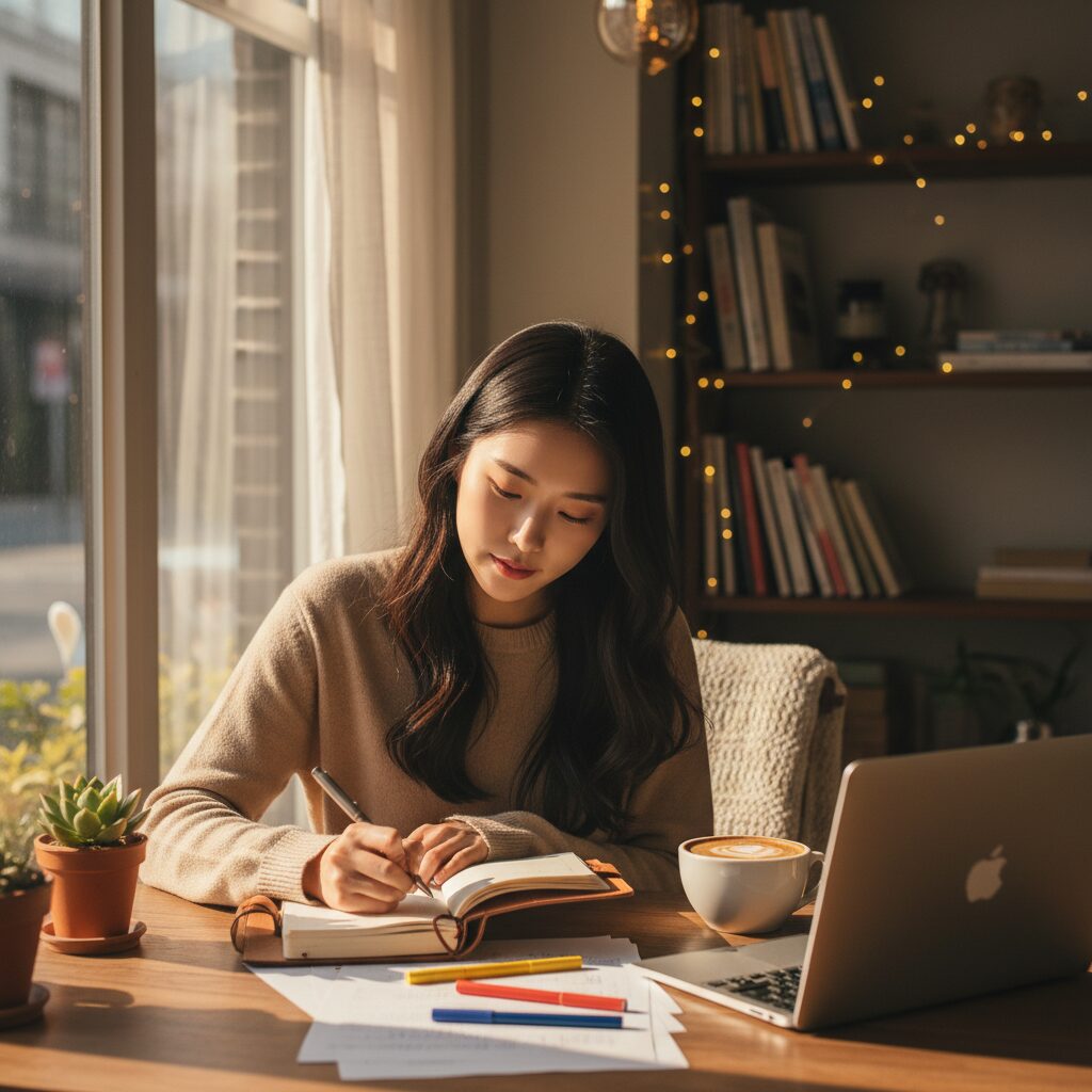 갓생 루틴을 위한 나만의 골든 타임 찾기 일러스트