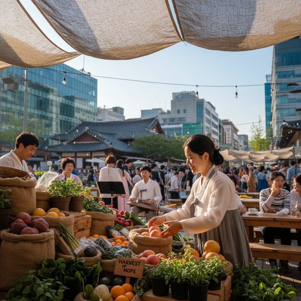 다양한 색상과 디자인의 한복이 진열된 온라인 대여 사이트 화면