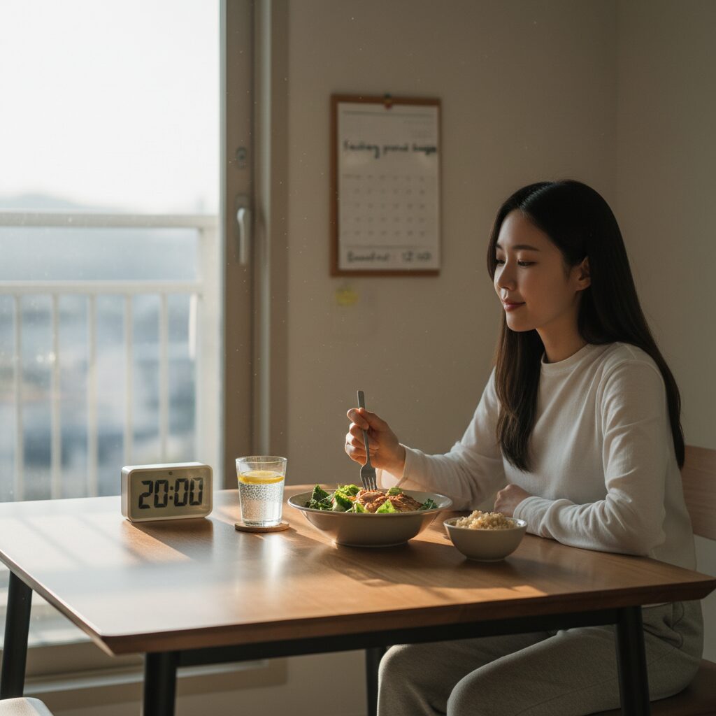 가벼운 저녁 식사와 공복 시간