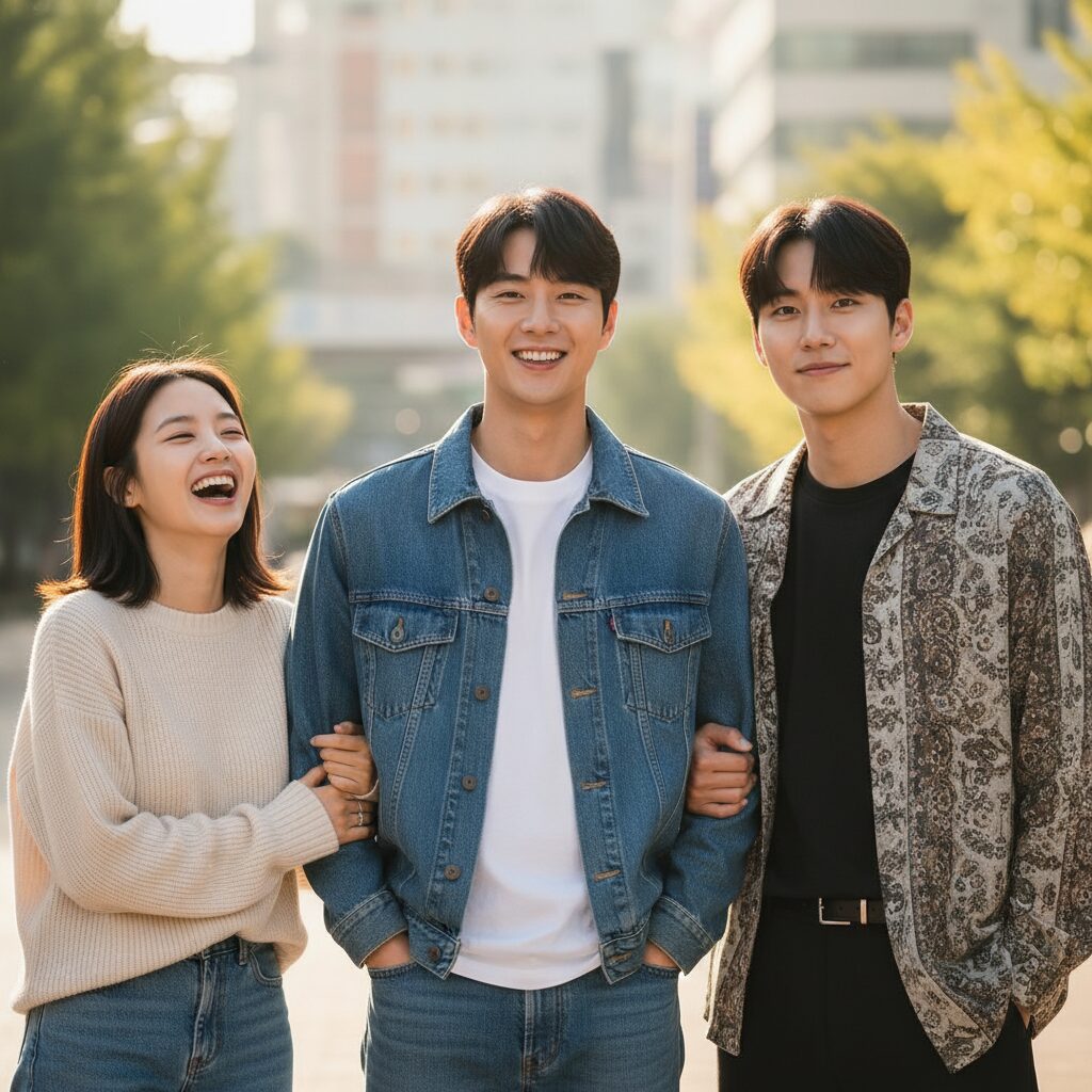 청춘기록 드라마의 박보검 박소담 변우석 메인 캐스트 단체 사진