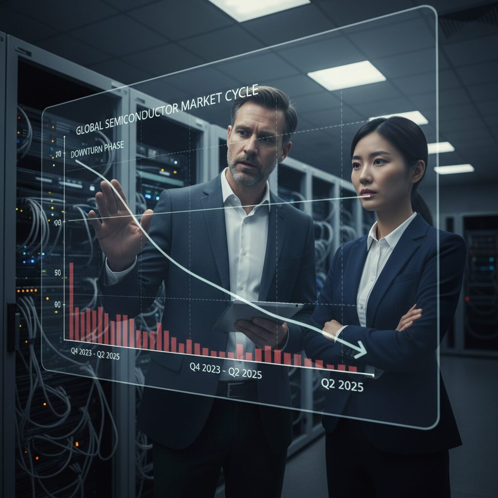 반도체 시장 사이클 그래프 하락 곡선