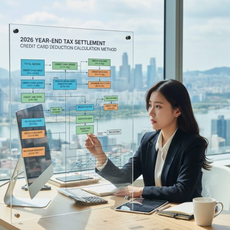 2026년 연말정산 신용카드 공제 계산법 도식화 그래프
