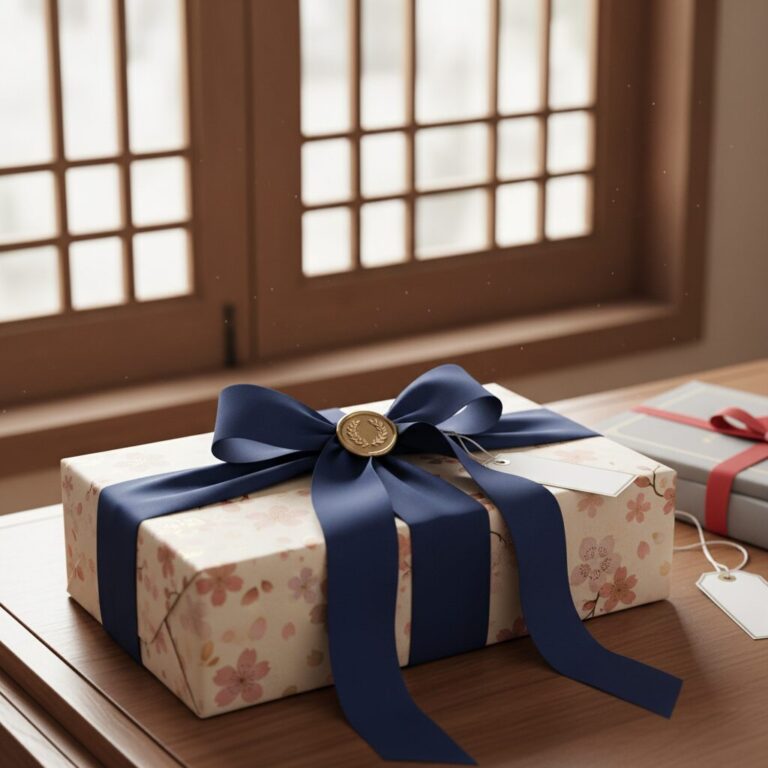 예쁘게 포장된 수료 선물 상자와 리본