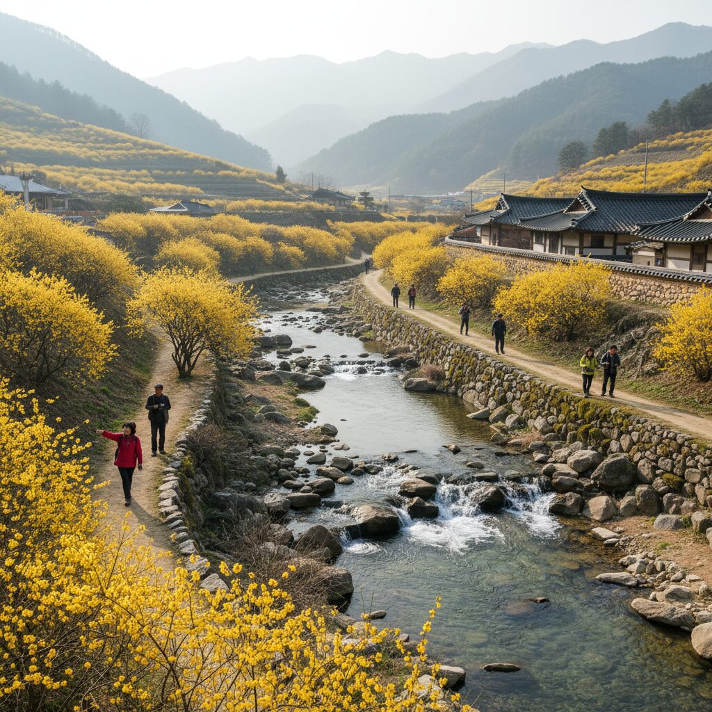 2026 구례 산수유 축제 방문 전 꼭 알아야 할 모든 것 구례 산수유 축제 반곡마을의 노란 꽃과 계곡 풍경