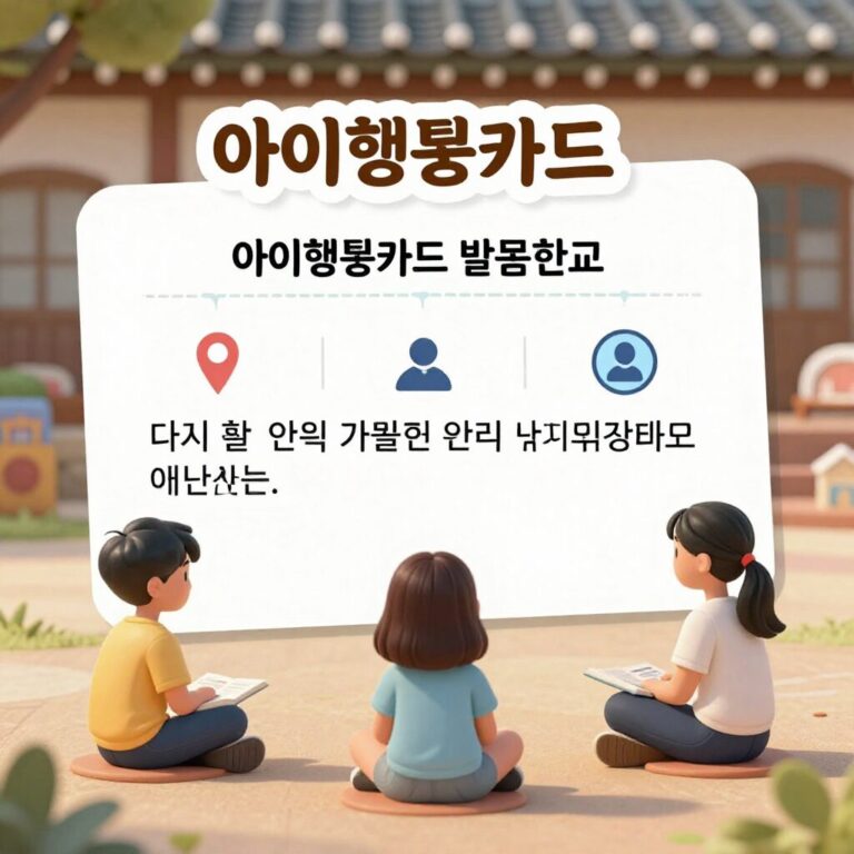 아이행복카드 발급부터 유치원 변경까지 과정을 보여주는 순서도