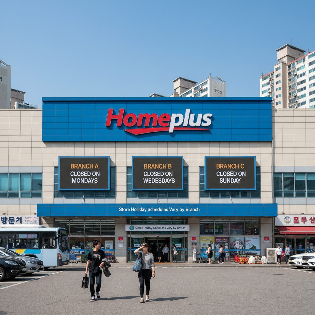 지점별 휴무일이 다른 홈플러스 매장 외관