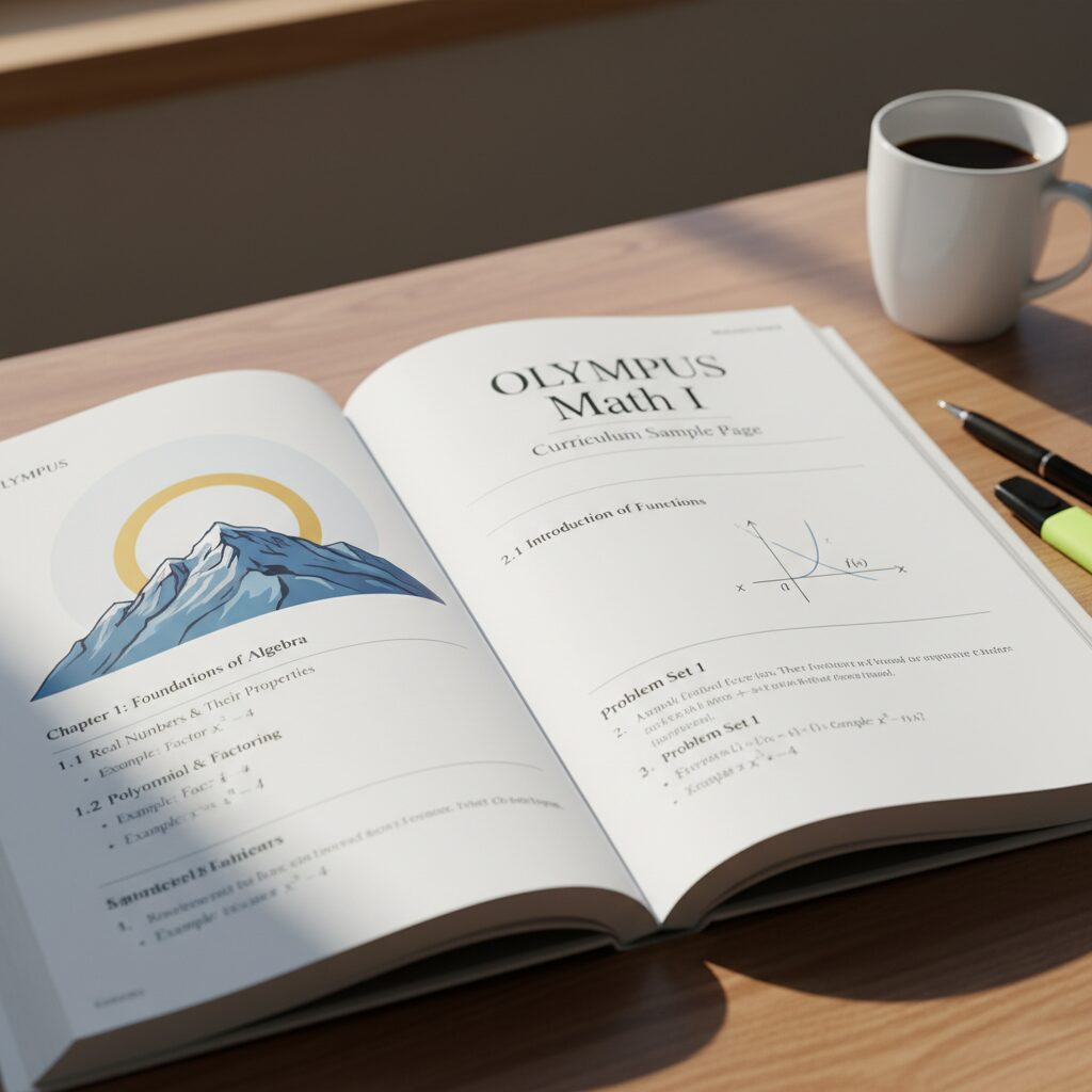 올림포스 수1 교재 구성 예시 페이지 이미지