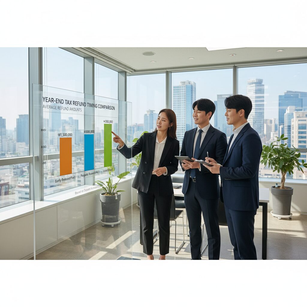 연말정산 환급금 시기 비교 그래프
