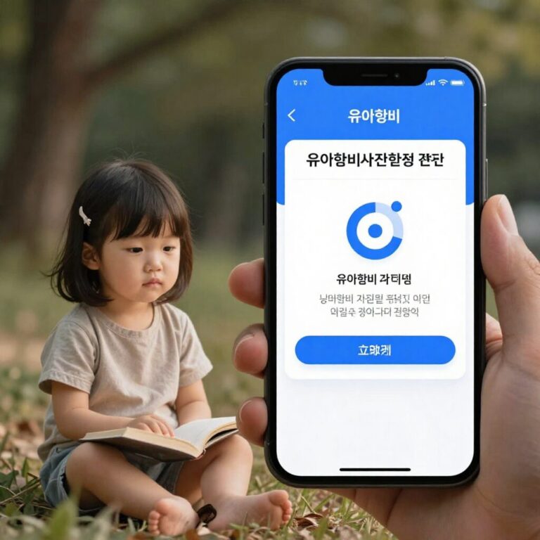 복지로 모바일 앱에서 유아학비 사전신청 화면 예시