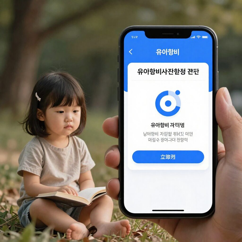 복지로 모바일 앱에서 유아학비 사전신청 화면 예시