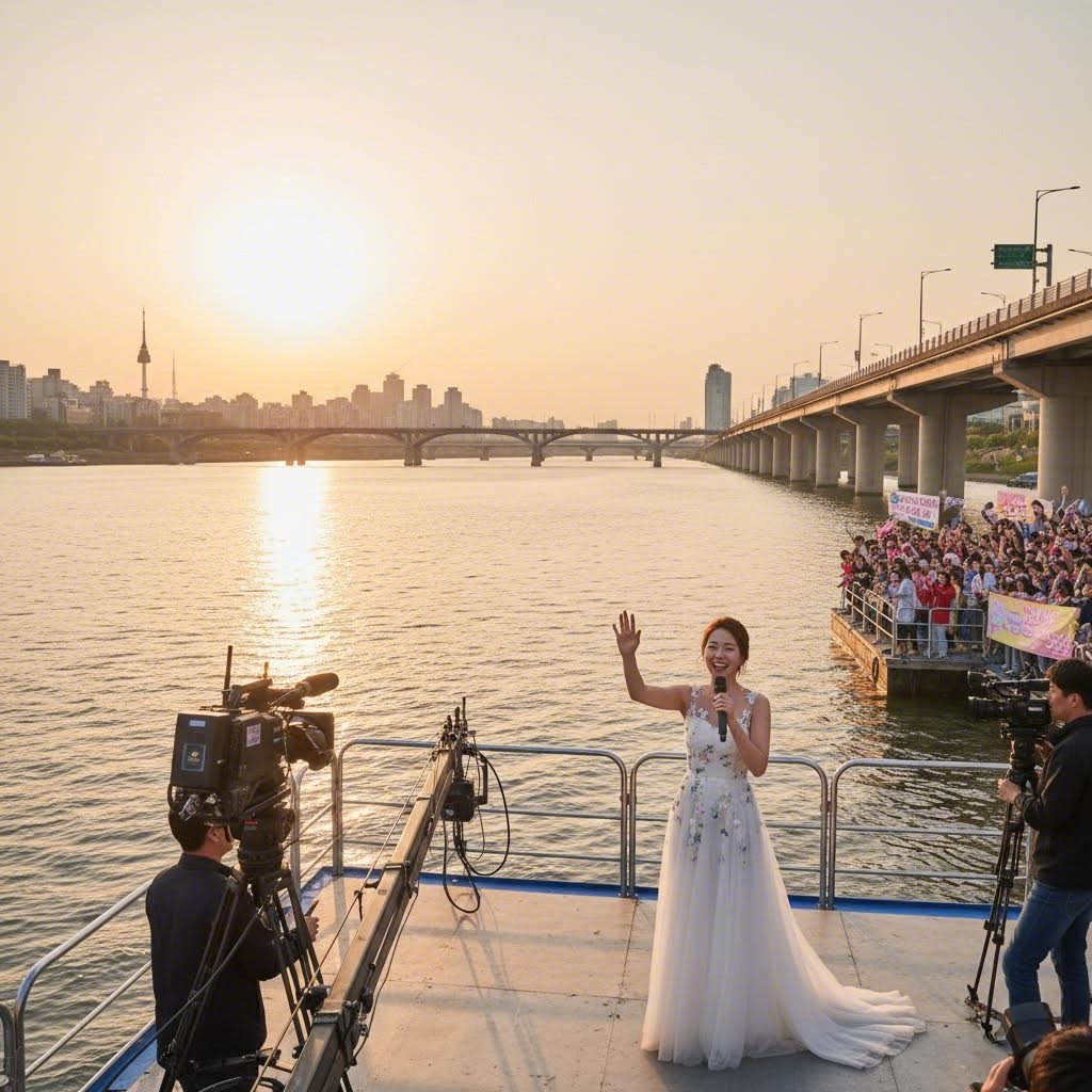 무한도전 홍철아 장가가자 특집에서 한강 아이유로 불린 윤영경의 방송 장면
