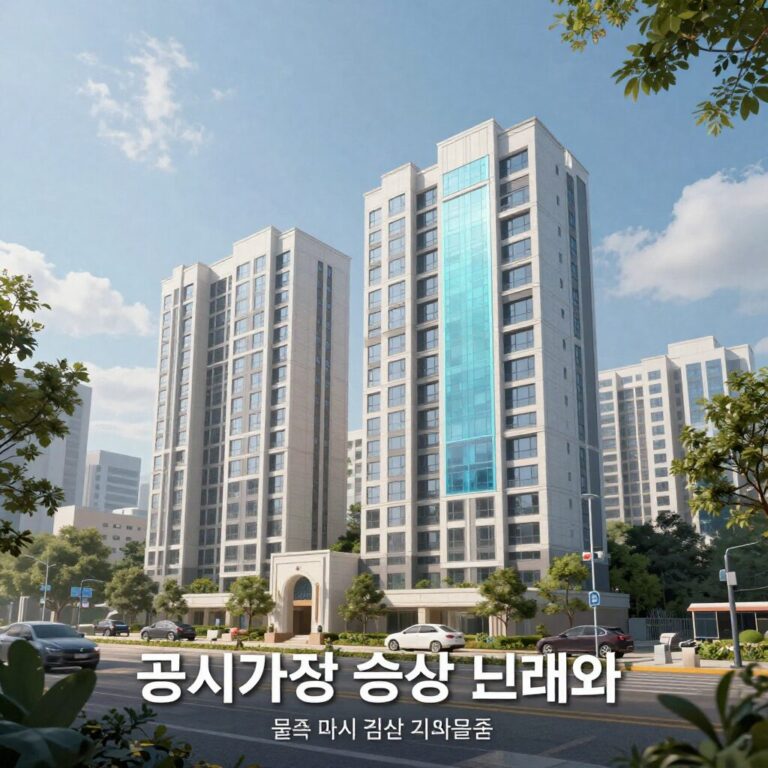 2026년 공시가격 상승 그래프와 아파트 이미지