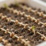 작두콩 씨앗에서 자라난 건강한 모종 사진