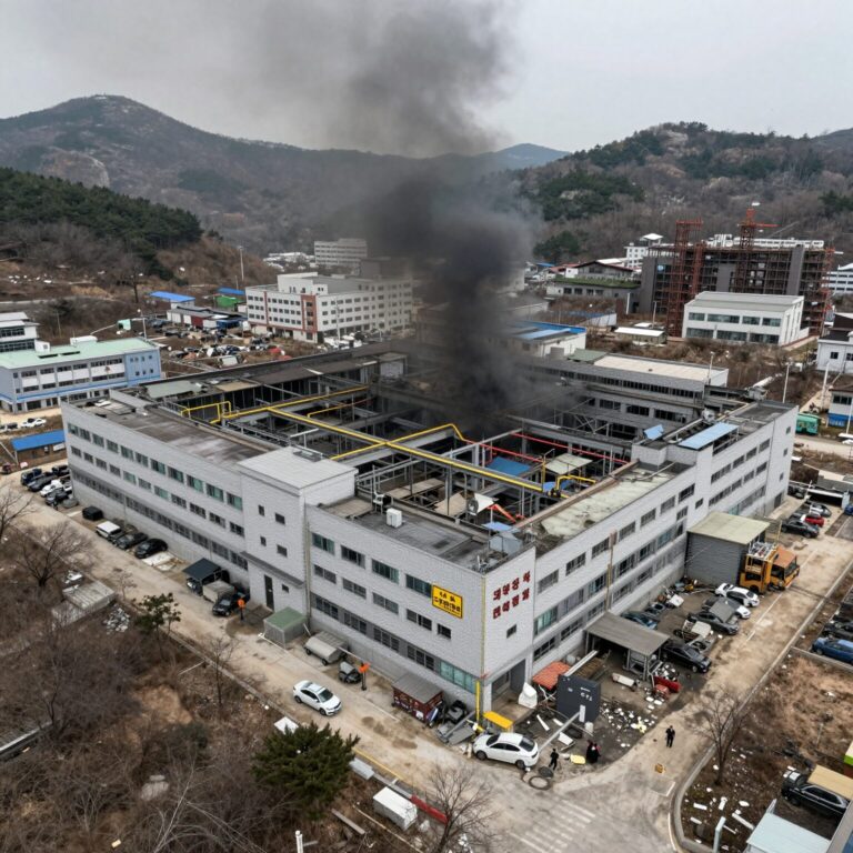 대전 공장 화재 건물 구조도와 연결 통로 위치