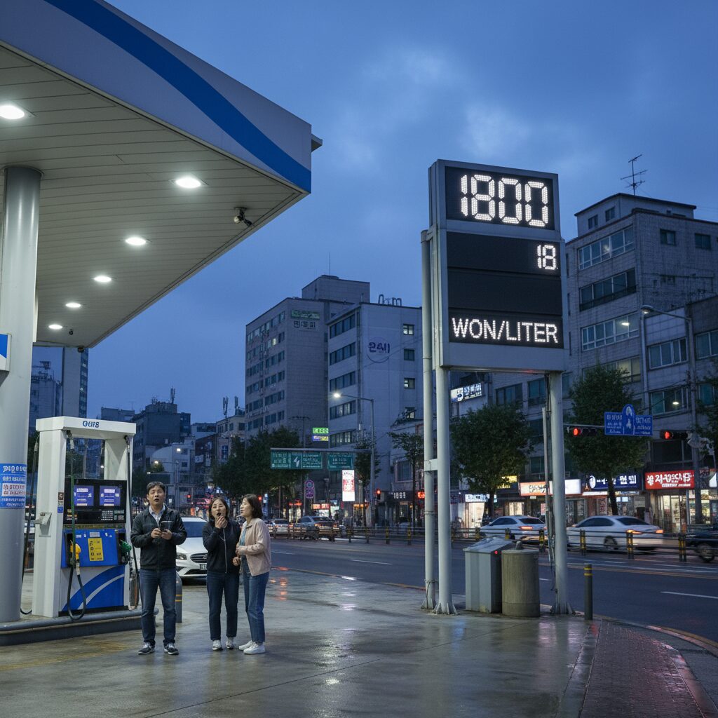 서울 주유소 휘발유 가격표 1800원 돌파 현장