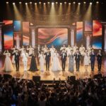 가요무대 출연진들이 함께한 무대 장면