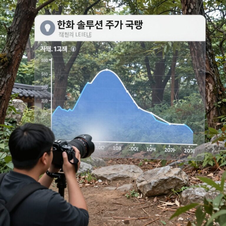 한화솔루션 주가 급락 차트 그래프