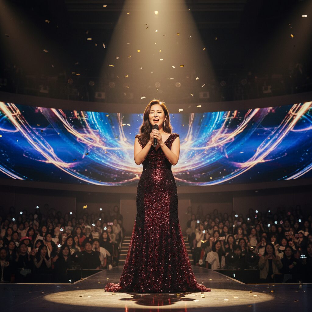 현역가왕3에서 노래를 부르는 홍자