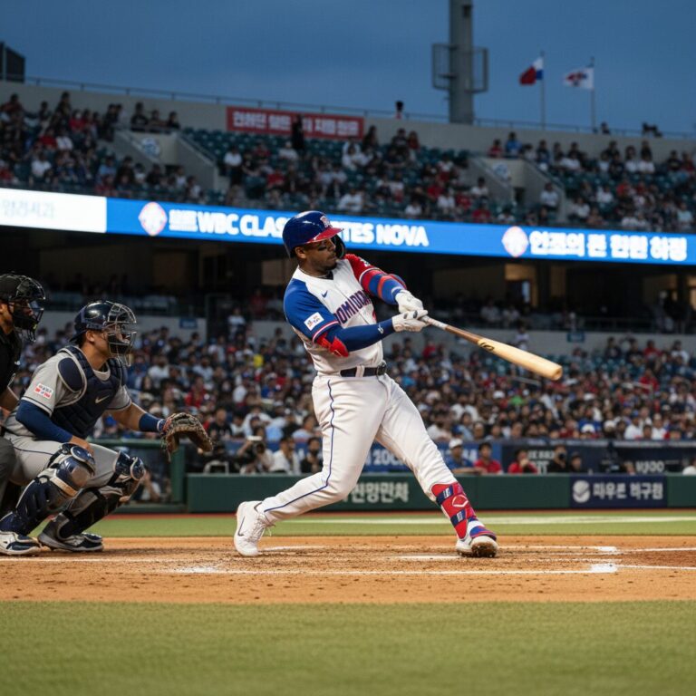 후안 소토 WBC 타석에서 스윙하는 모습