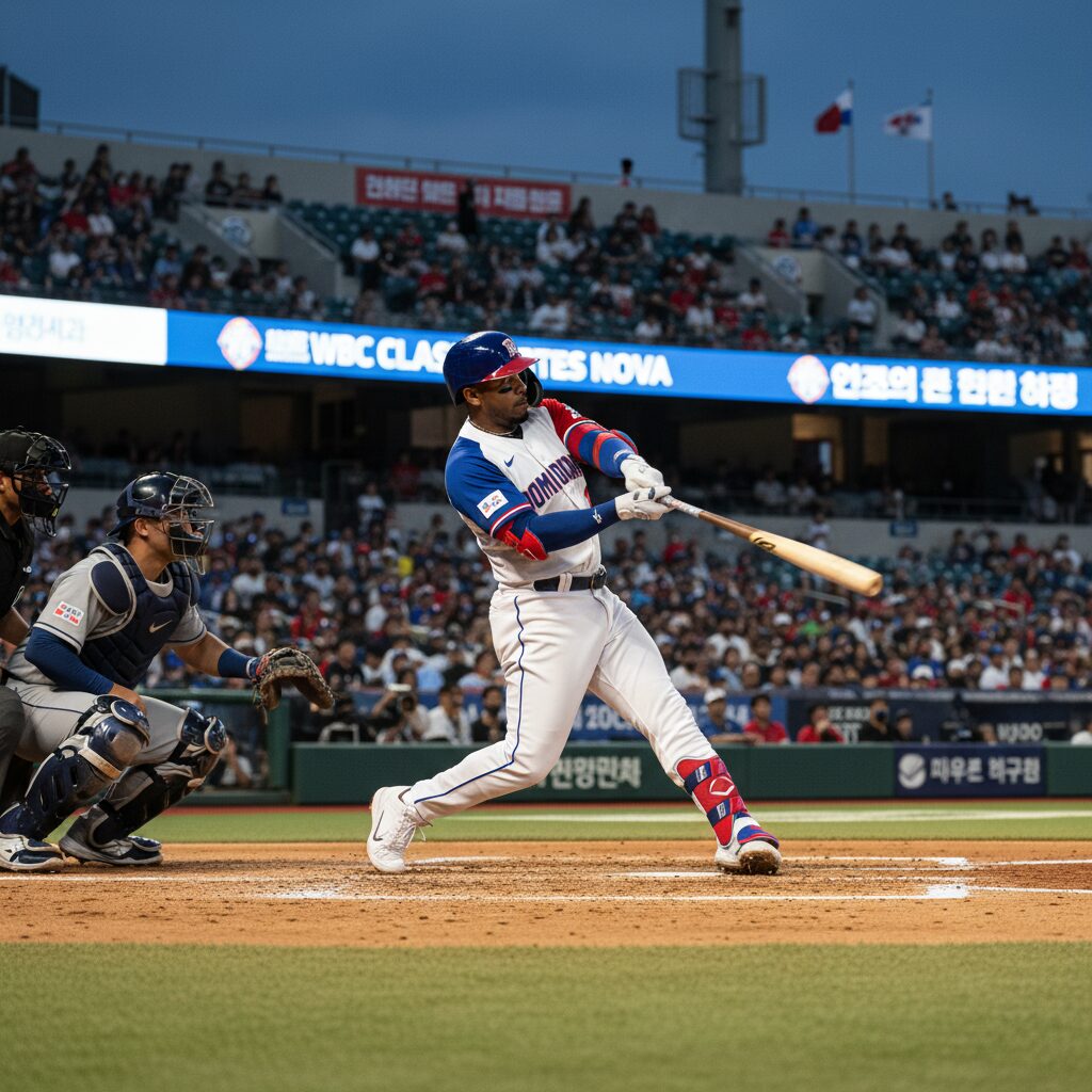 후안 소토 WBC 타석에서 스윙하는 모습