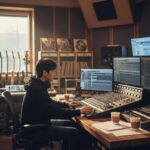 박진영이 음악 작업을 하는 프로듀서로서의 모습