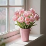 카랑코에 키우기와 꽃말 그리고 맛집 추천 밝은 창가에 놓인 분홍색 카랑코에 화분