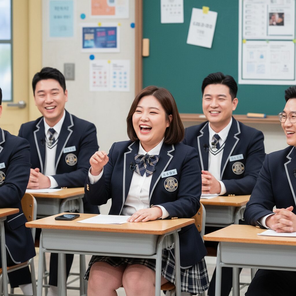 JTBC 아는 형님에 출연해 유쾌하게 이야기하는 김신영