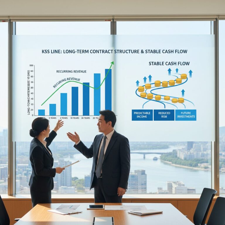 KSS해운 장기 계약 구조와 안정적인 현금흐름을 나타내는 그래프