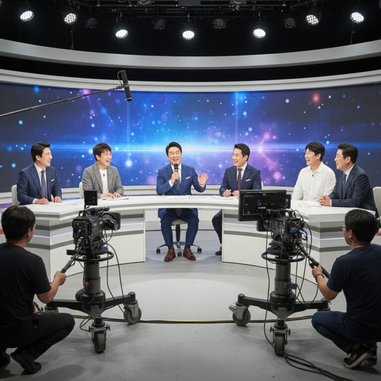 이휘재가 오랜만에 방송에 복귀하여 녹화에 참여하는 모습