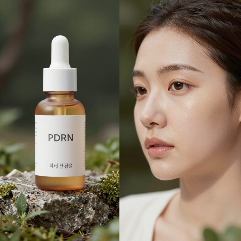 PDRN 앰플과 피부 관리 기기 비교 이미지