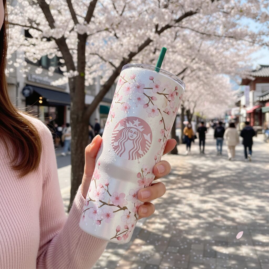 스타벅스 체리블라썸 벚꽃 텀블러 실물 사진