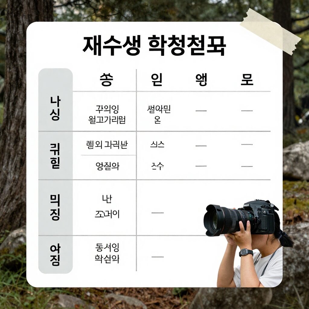 재수생 학습 계획표