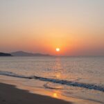 노을그리는바다 그림 완성의 핵심 팁 오일파스텔로 그려진 노을이 지는 바다 풍경 그림 연습작