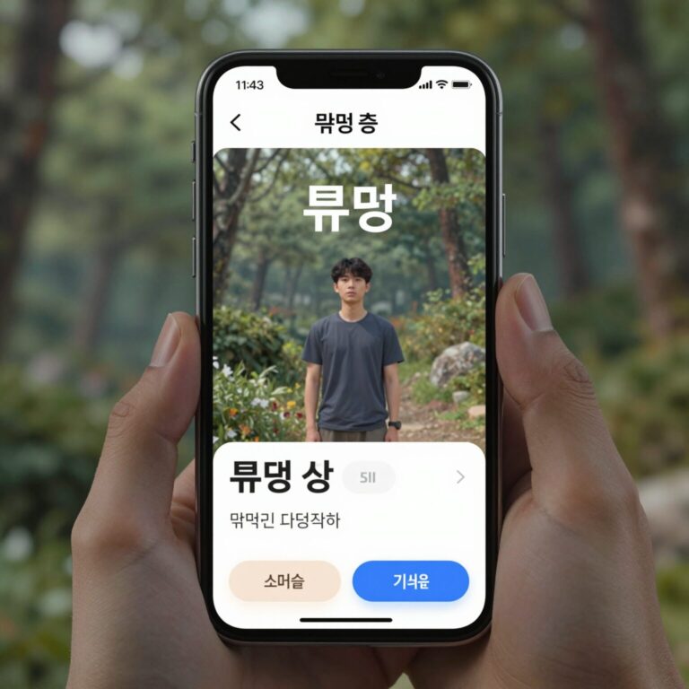 스마트폰 화면에 표시된 뷰업 앱의 미션 수행 화면