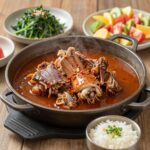 어버이날 요리 추천 갈비찜, 잡채, 전복죽, 과일샐러드가 차려진 식탁