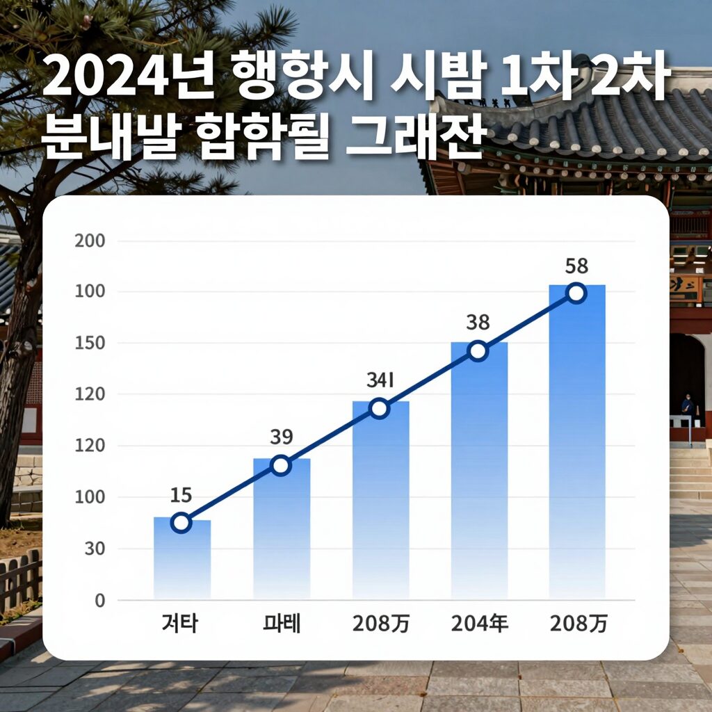 2024년 행정사 시험 1차 2차 분야별 합격률 그래프