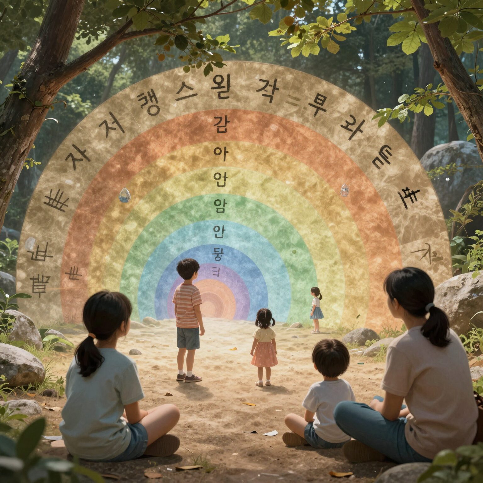 자폐스펙트럼을 이해하는 가족과 아이의 그림, 스펙트럼 개념을 시각적으로 표현