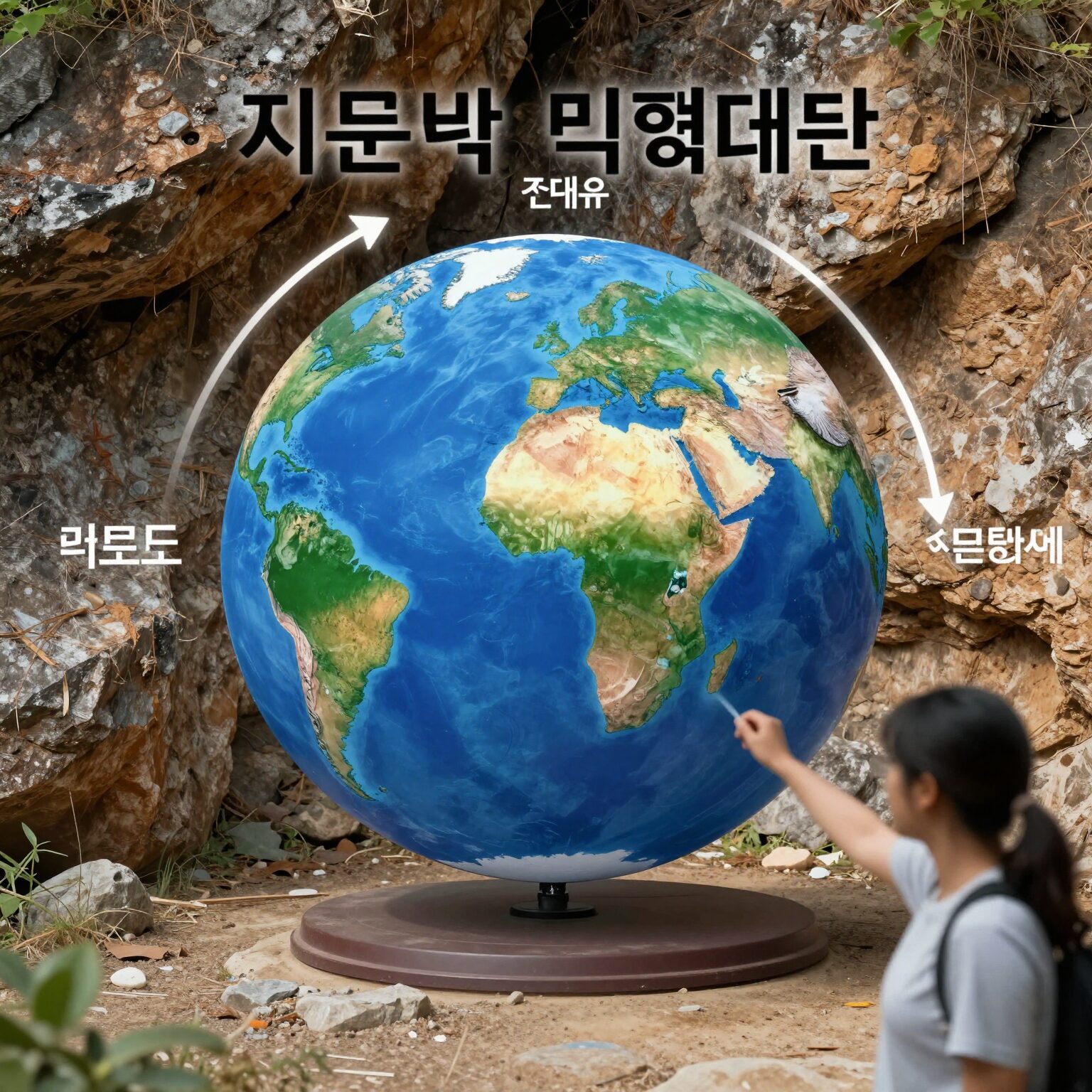 지구 온도 상승에 따른 기후 티핑포인트 도미노 현상을 시각화한 그래픽