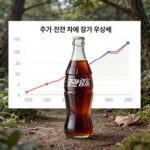 코카콜라 주가 5년간 추이 차트 장기 우상향과 최근 하락세를 보여줌