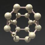 글루코오스의 선형 쇄상 구조가 5번 탄소의 산소와 1번 탄소가 결합하여 6각형 피라노스 고리 구조로 변하는 과정을 보여주는 도식