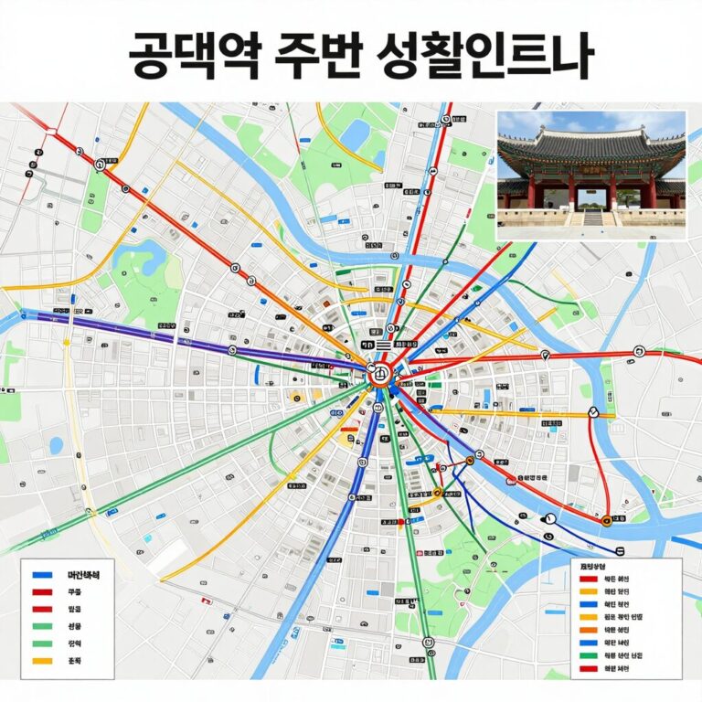 공덕역 주변 교통망과 생활 인프라 지도