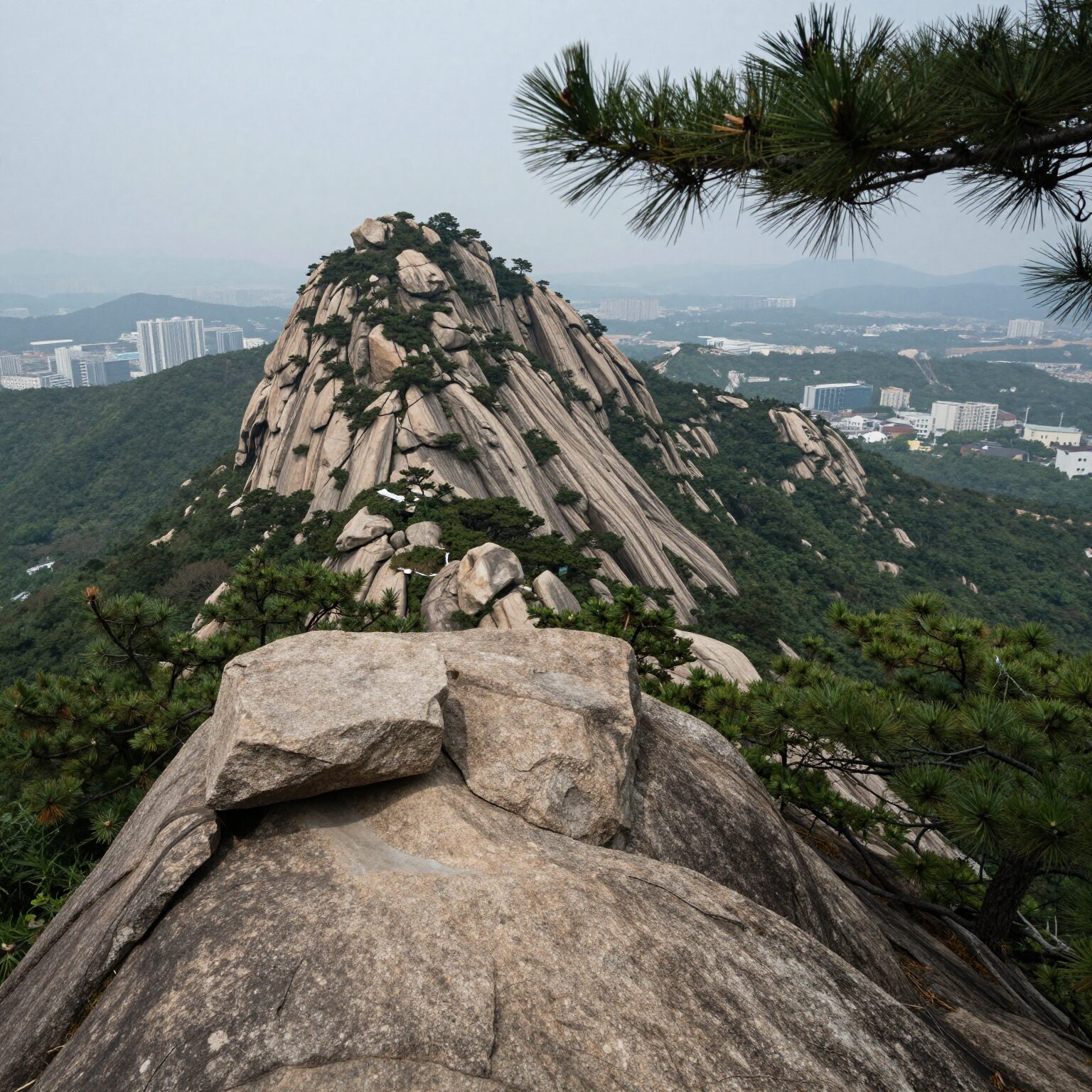 관악산 미소능선에서 바라본 조망 풍경