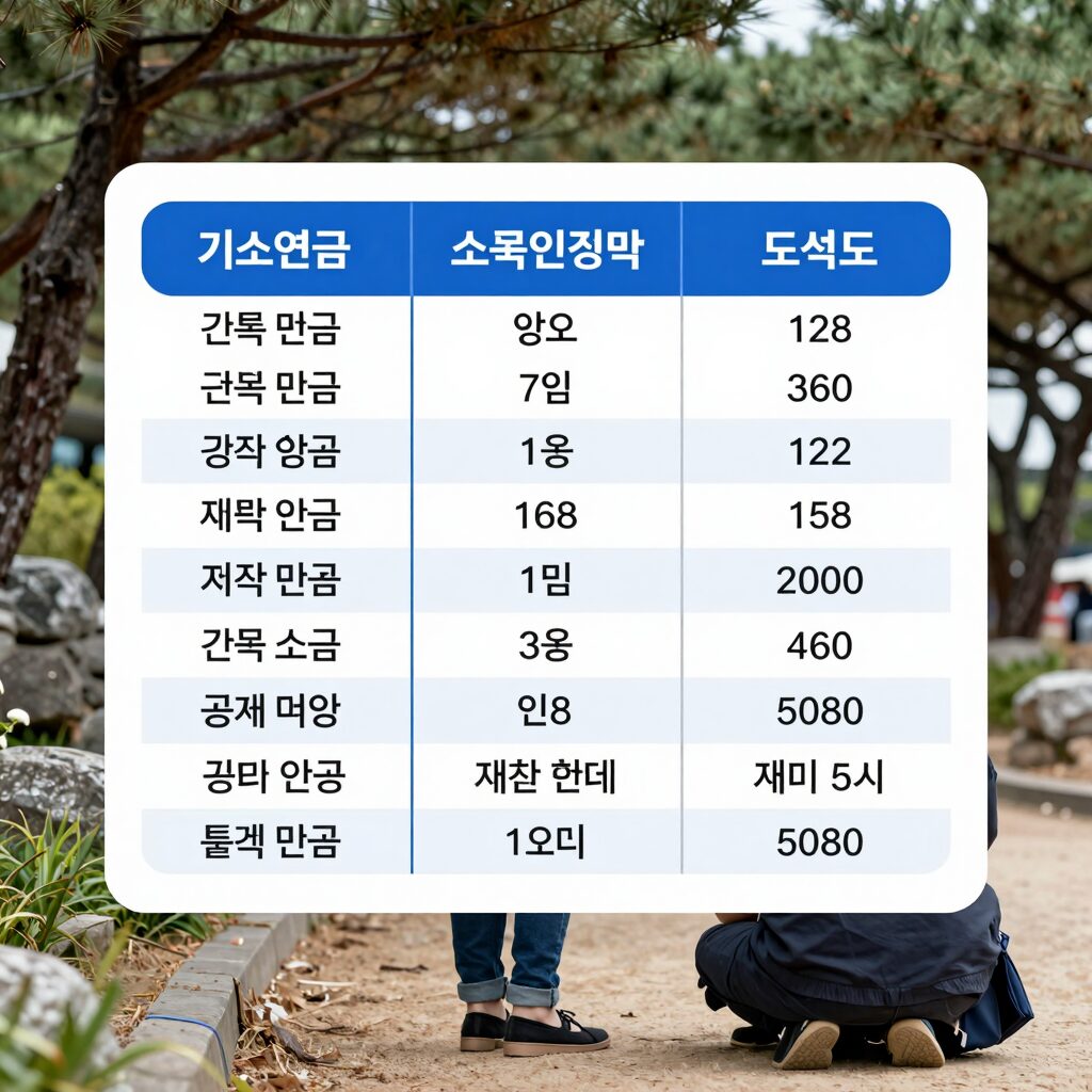 기초연금 소득인정액 계산 방식 도식도, 근로소득 공제와 재산 환산액이 합쳐지는 과정을 보여주는 인포그래픽