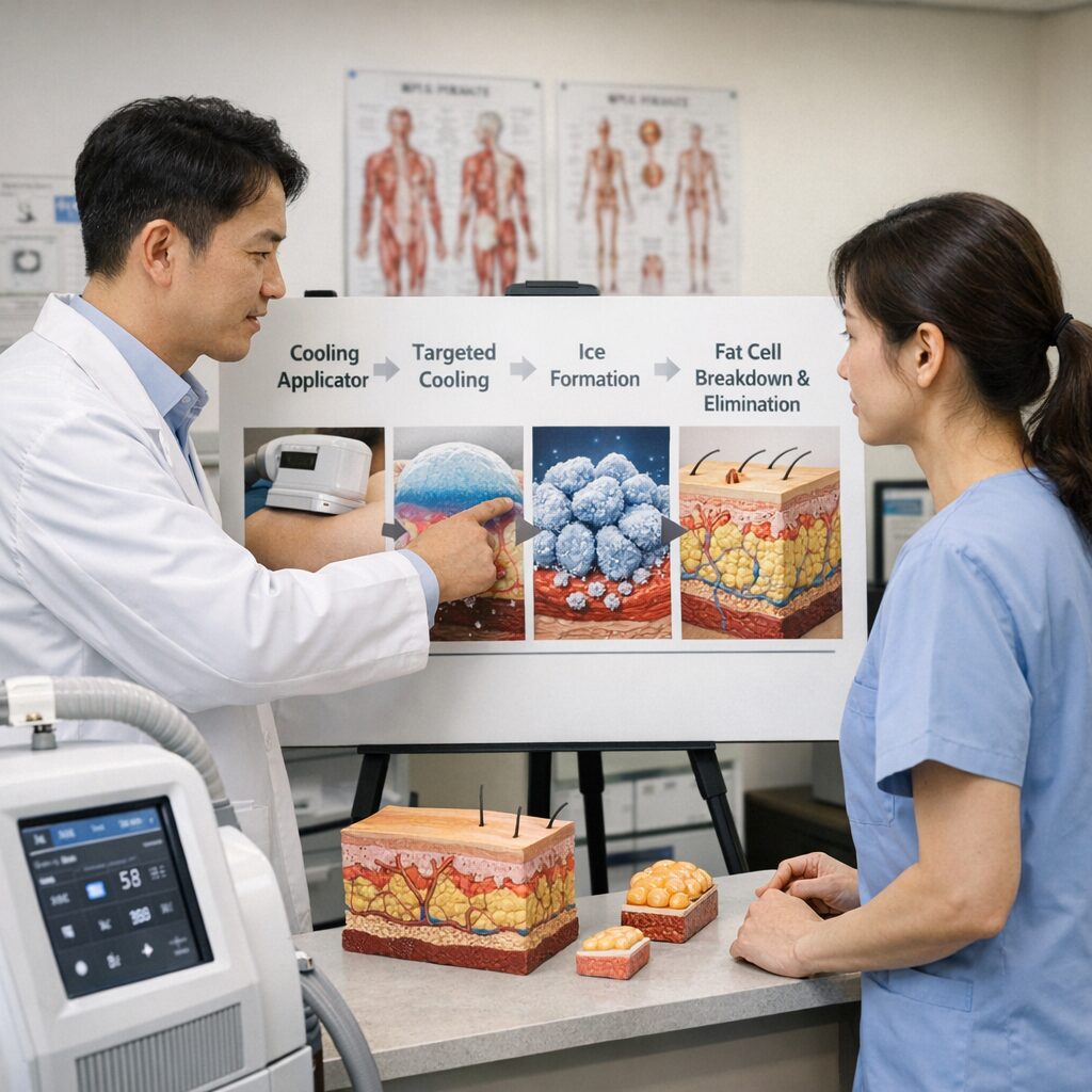 리센스메디컬 정밀 냉각 의료기기 작동 원리 다이어그램