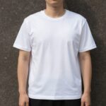 마른파이브 모달 브라탑 화이트 컬러 착용샷, 패드 일체형 디자인과 깔끔한 라인