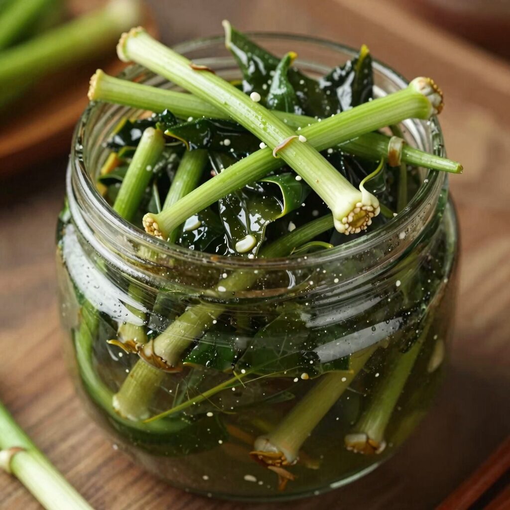 명이나물 장아찌 완성 사진