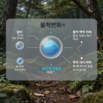 물리변화와 화학변화의 차이를 보여주는 다이어그램