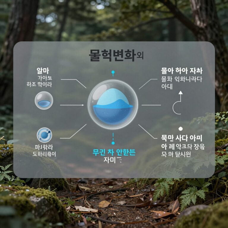 물리변화와 화학변화의 차이를 보여주는 다이어그램